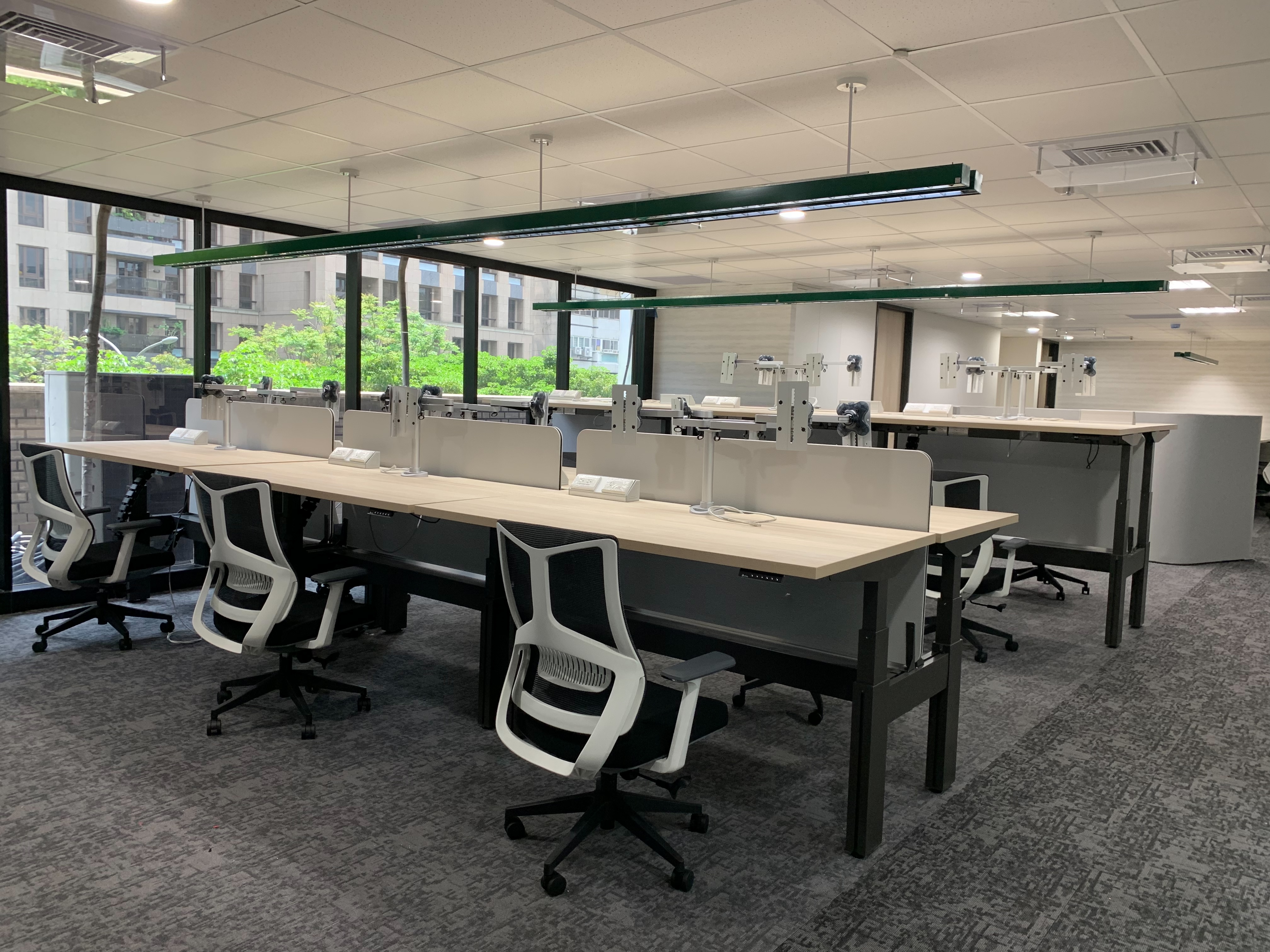 KB 鋁管升降桌雙人對坐(三段式雙馬達)